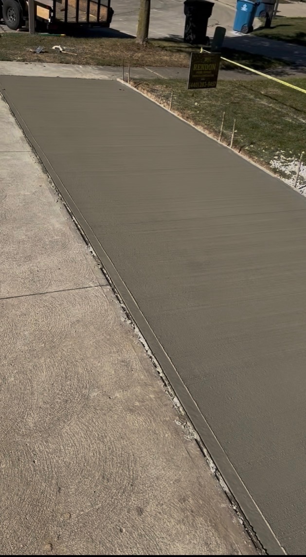 Freshly poured concrete